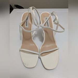 Steve Madden White Strappy Sandals